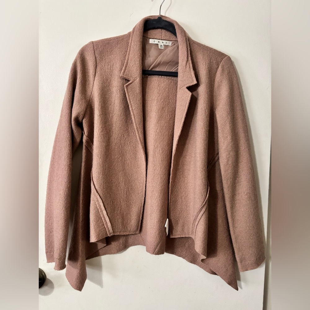 CAbi Blush Pink 100% Wool Jacket/Coat Fall